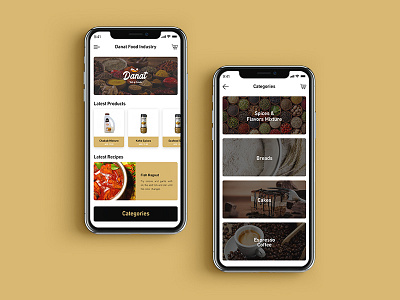 Danat Food Industry App Concept app food sketch ui