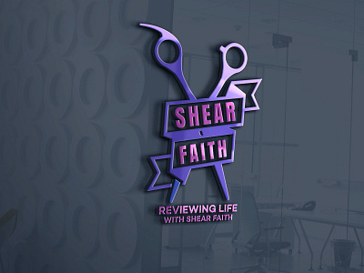 Shear Faith Logo branding design hair design logo hair salon hairdresser hairstyle illustration logo logodesign logos