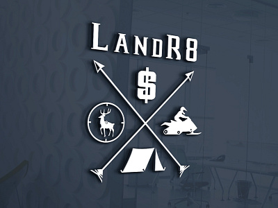 Land R 8 Logo branding design illustration land logo landing logo logodesign logos