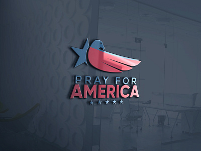 Pray For America Logo america logo american flag branding design illustration logo logodesign logos
