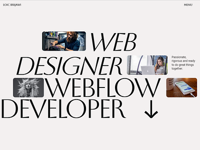 Loïc Brijawi - Portfolio design front-end gsap portfolio ui webdesign webflow