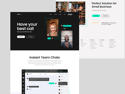 Chat Messenger App design front-end landing page web design webdesign webflow