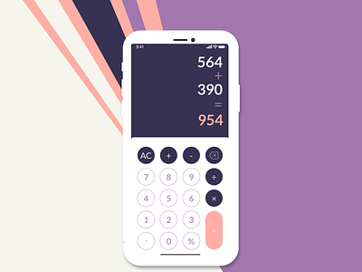 Calculator 100 day challenge 100 days of ui calculator color palette illustration ui ui design