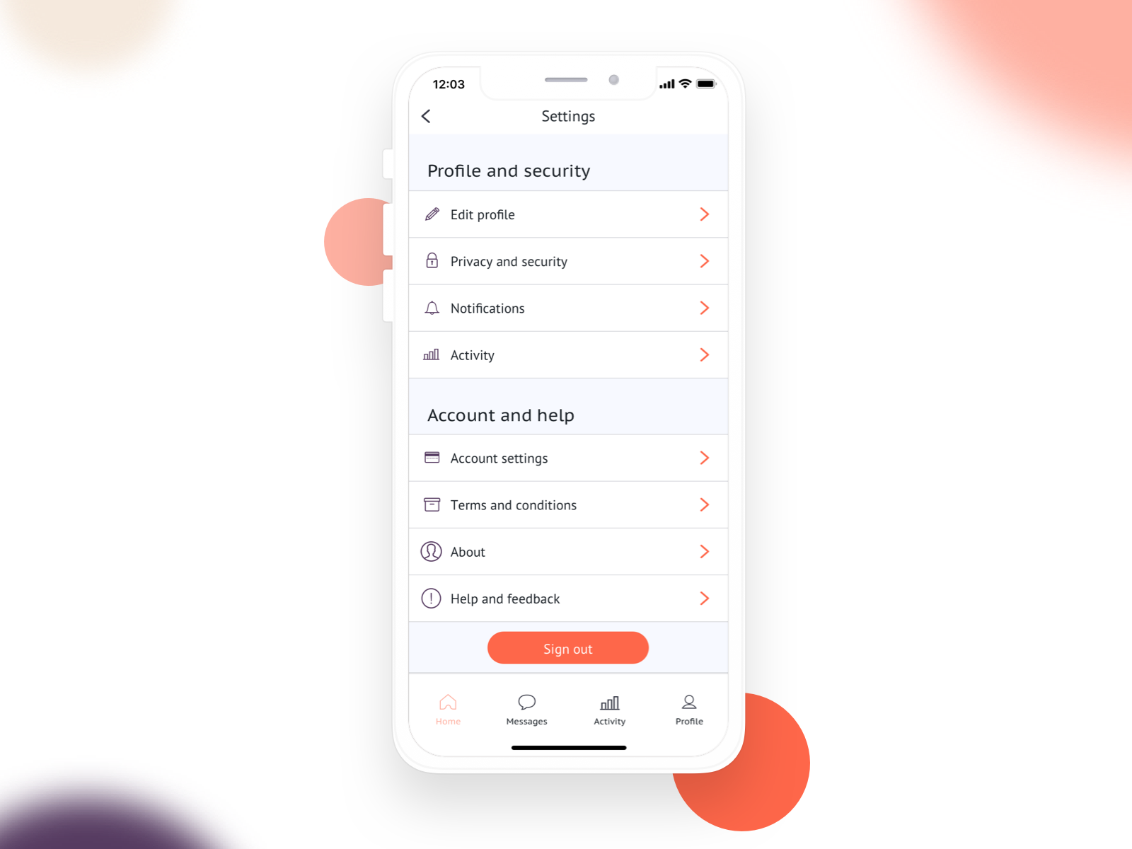 Settings by Beth Johnson on Dribbble