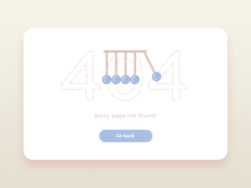 Daily UI challenge #7 - Page not found screen 404 dailyui design flat gif motion screen stress ui ux