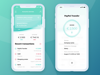 Banking App app bank budget design interface light money payment transactions ui ux