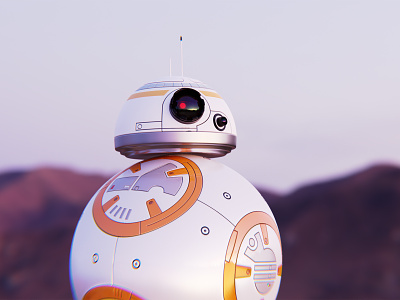 BB-8 Droid from Star Wars 3d blender cycles render droid render shaders star wars textures