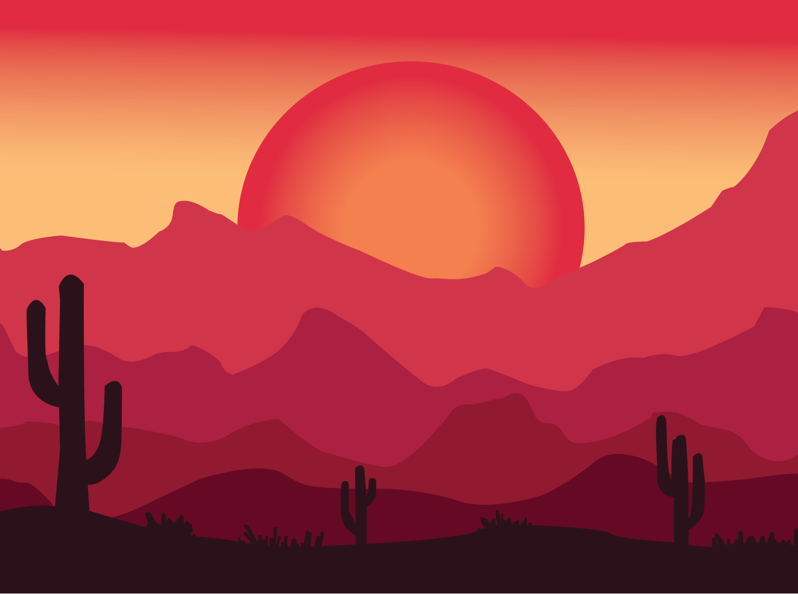 Vector Landscape by Khyatish Jhala on Dribbble