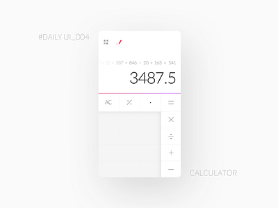 #Daily UI_004_Calculator calculator daily ui