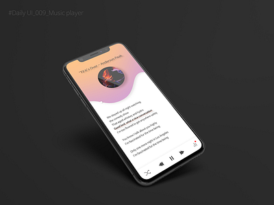 #Daily UI_009_Music player app daily ui mobile music player
