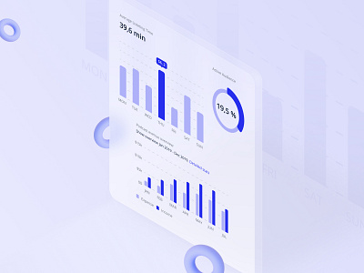 UI Components 2021 design chart clean design dashboard diagram expense flat glassmorphism graph income isometry minimalism overview podcast statistics ui ui elements ui kit ux web