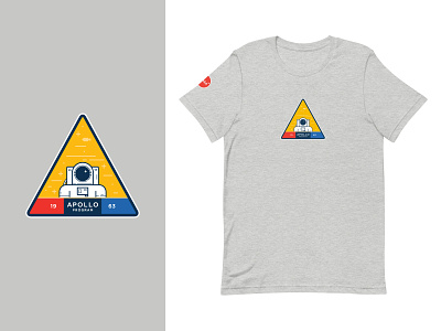 Nasa Apollo T-Shirt (Order Now!) apollo apparel badge gray nasa t-shirt