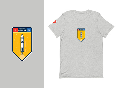 Nasa Gemini T-Shirt (Order Now!) apparel badge gemini gray nasa t-shirt