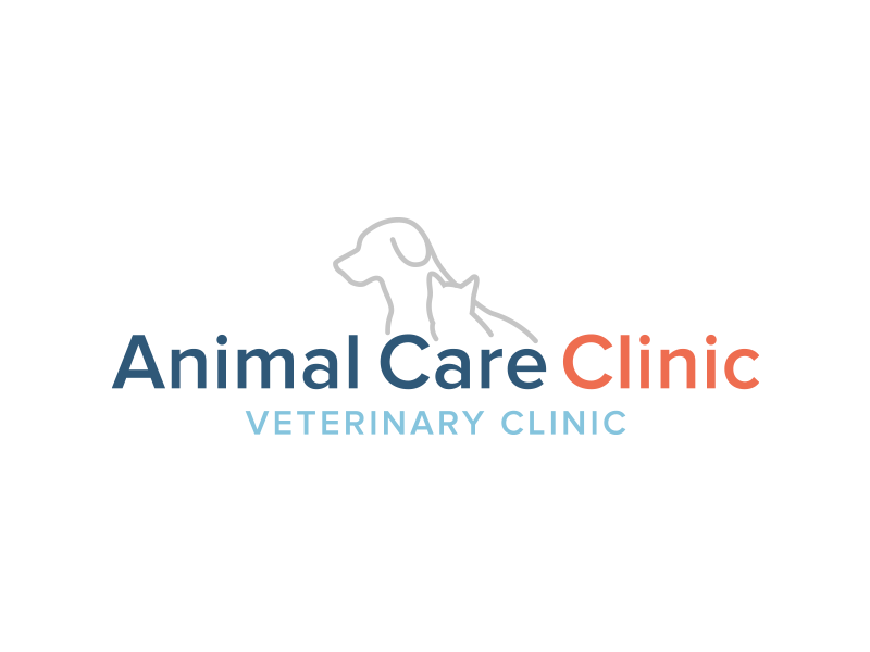 Animal Care Clinic Logo Redesign blue red gray green proxima nova animal dog vet veterinarian veterinary