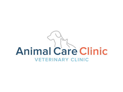 Animal Care Clinic Logo Redesign animal blue dog gray green proxima nova red vet veterinarian veterinary