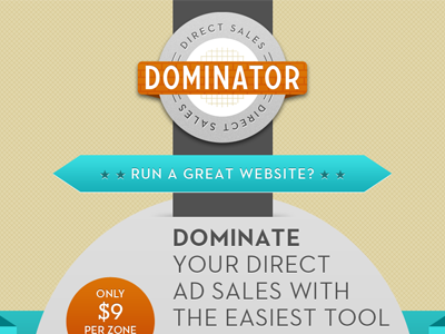 Direct Sales Dominator Design Two advertisements advertising black blue direct sales direct sales dominator gray neutraface orange web app web application white yellow