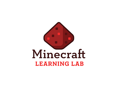 Minecraft Learning Lab Logo Concept badge black chemistry creeper klinic slab learning logo minecraft red science