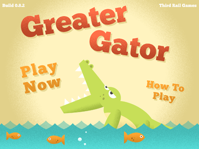 Greater Gator alligator blue fish gator green illustration ios red tan video games
