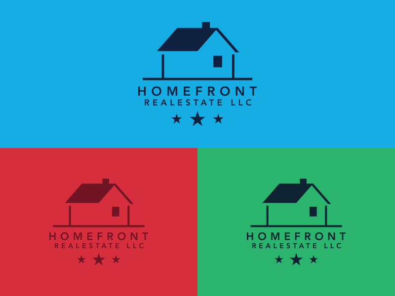 Unused Logos Homefront Real Estate Logos Set 2 logos real estate home house red green blue gotham
