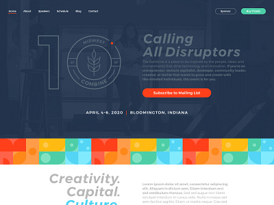 The Combine Conference 10 - Website Concept