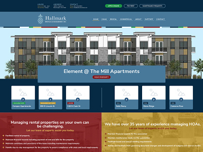 Hallmark Rentals UX Improvements blue design nunito sans property management red user experience ux website yellow