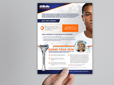 Gillette Winter Skin Pamphlet design pamphlet