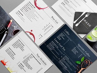 Smash Restaurant Beverage Menu branding design design graphic design menu design