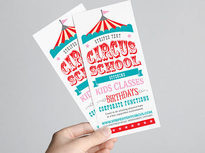 Circus School Pamphlet design graphic design pamphlet vector