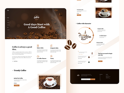 E-commerce Coffee shop landing page