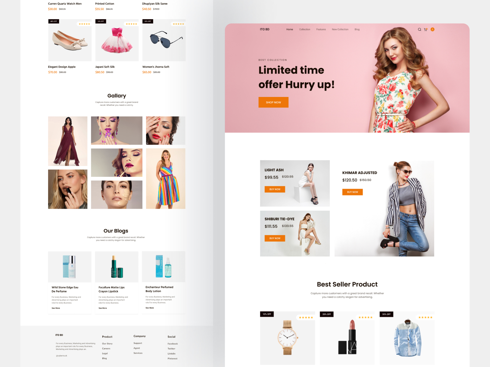 E-commerce Shopify Landing page by Arafat Mahfuz 🔥 for ITO Team on Dribbble