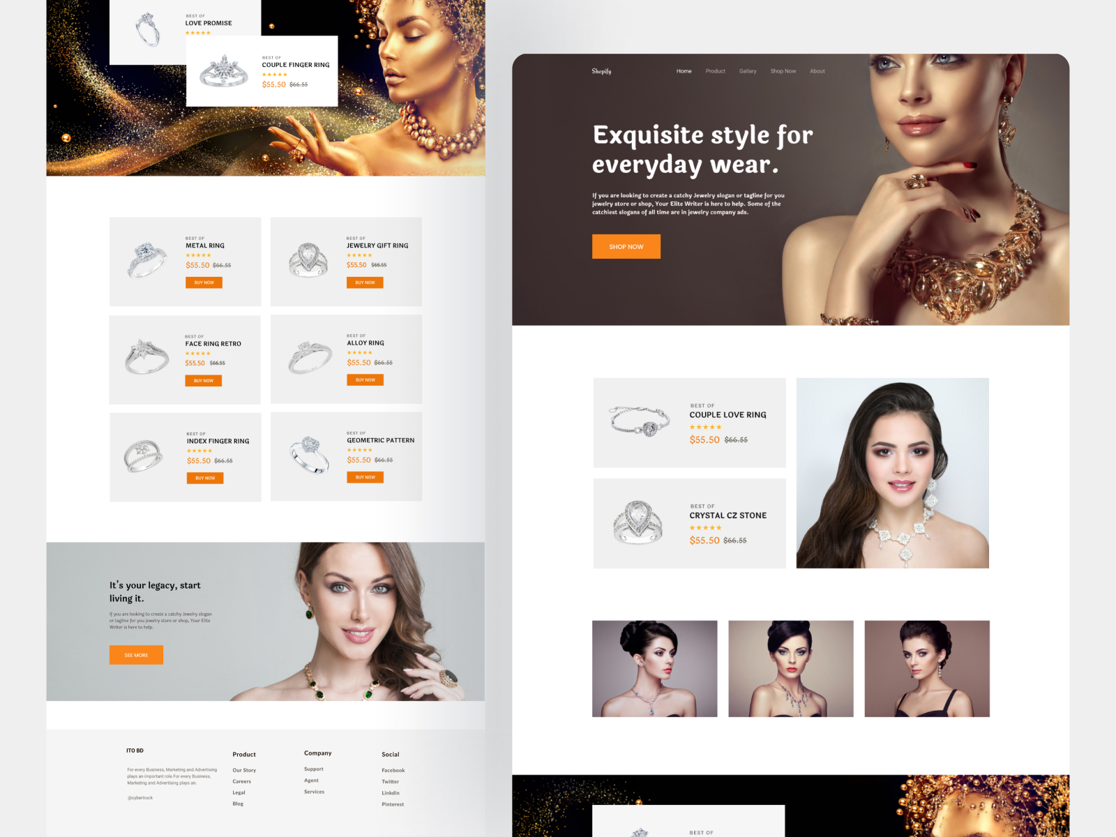 E-commerce Jewellery Shop Landing Page by Arafat Mahfuz 🔥 for ITO Team ...