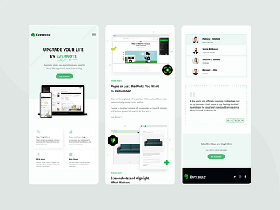 Evernote SaaS Landing Page - Mobile Responsive