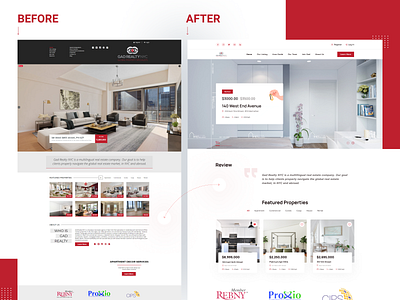 Real Estate Website Redesign- Gad Realty NYC apartment app architecture branding design hero image home landing page landingpage product design property property management real estate realestate rental property ui design uiux uxdesign web website