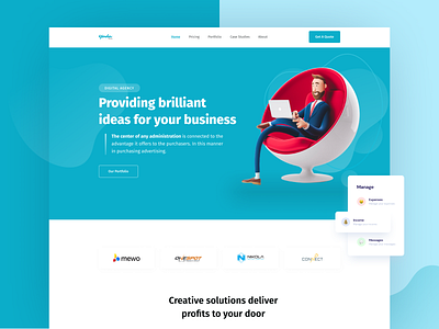 Digital Agency Landing Page - Header