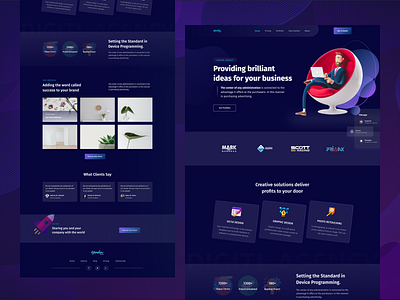 Digital Agency Landing Page ( Dark Mode )