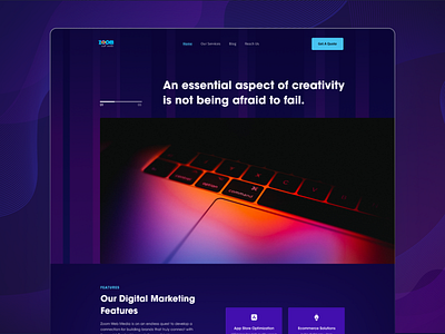 Digital Agency Landing Page ( Dark Mode ) - Header by Arafat Mahfuz 🔥 ...