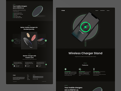 Wireless Charger - Product Landing Page arafat branding design graphic design ito landing landing page list minimal services ui web web design website wireless wireless charger wireless charger landing page