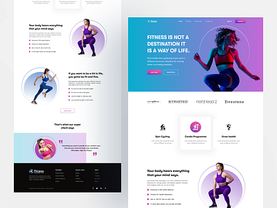 Fitness Landing Page - Blender activity app activity tracker exercise fitness gym health app healthy home page interface landing product page sport sport tracker tracking app training web design web site website design workout workout app