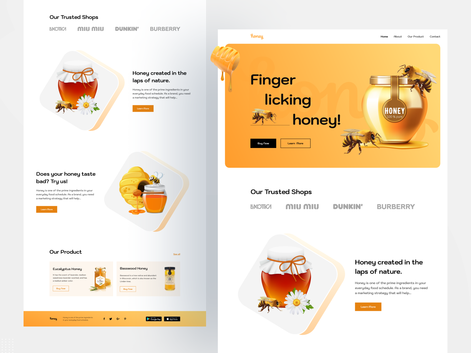 Honey Landing Page