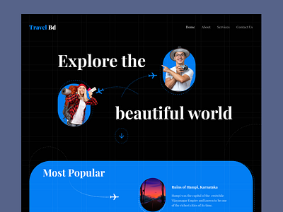 Travel Agency Landing Page concept design explore homepage landing landing page landingpage minimal travel app travel booking travel landing page travelling trip ui uiux ux web web design webdesign website