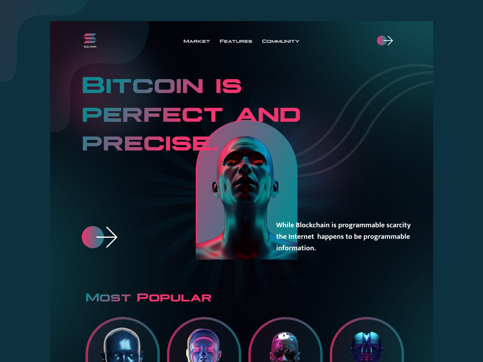 NFT Marketplace - Landing Page Design