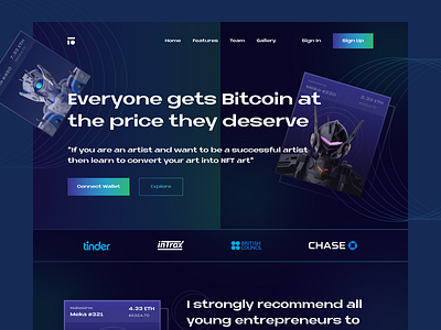 NFT Marketplace - Landing Page Design