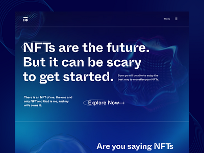 NFT Landing Page Design crypto cryptoart design home page interface landing landing page marketplace nft nftmarketplace nfts product page token ui web web design web page web site website website design