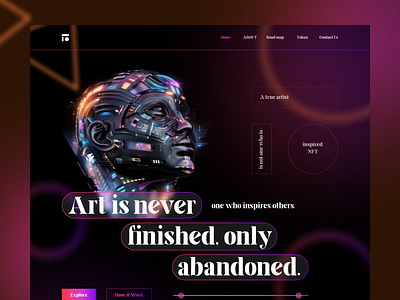 NFT Landing Page Design - ITO art bitcoin blockchain crypto cryptocurrency design home page interface landing landing page marketplace metaverse nft product page ui web web design web page web site website