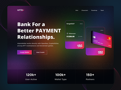 NFT Payment Gateway Landing Page Design bank blockchain blockchain solution card coin crypto crypto checkout crypto payments cryptocurrency dark mode design web digital payments digital product finance landing page payment smart contracts token ux website