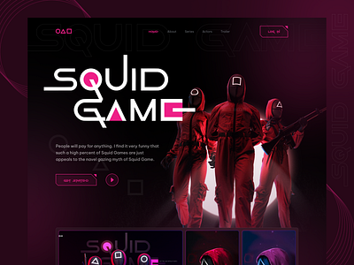 Squid Game Website designs, themes, templates and downloadable graphic  elements on Dribbble