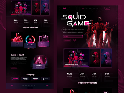 Squid Game Landing Page