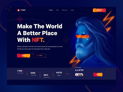 NFT Marketplace - Landing Page Design