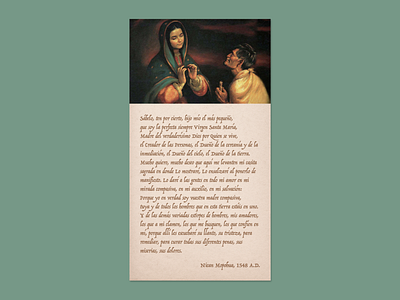 Revelación de la Virgen de Guadalupe a Juan Diego christian faith diseño gráfico fe cristiana graphic design