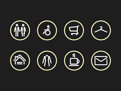 Mall sign icons